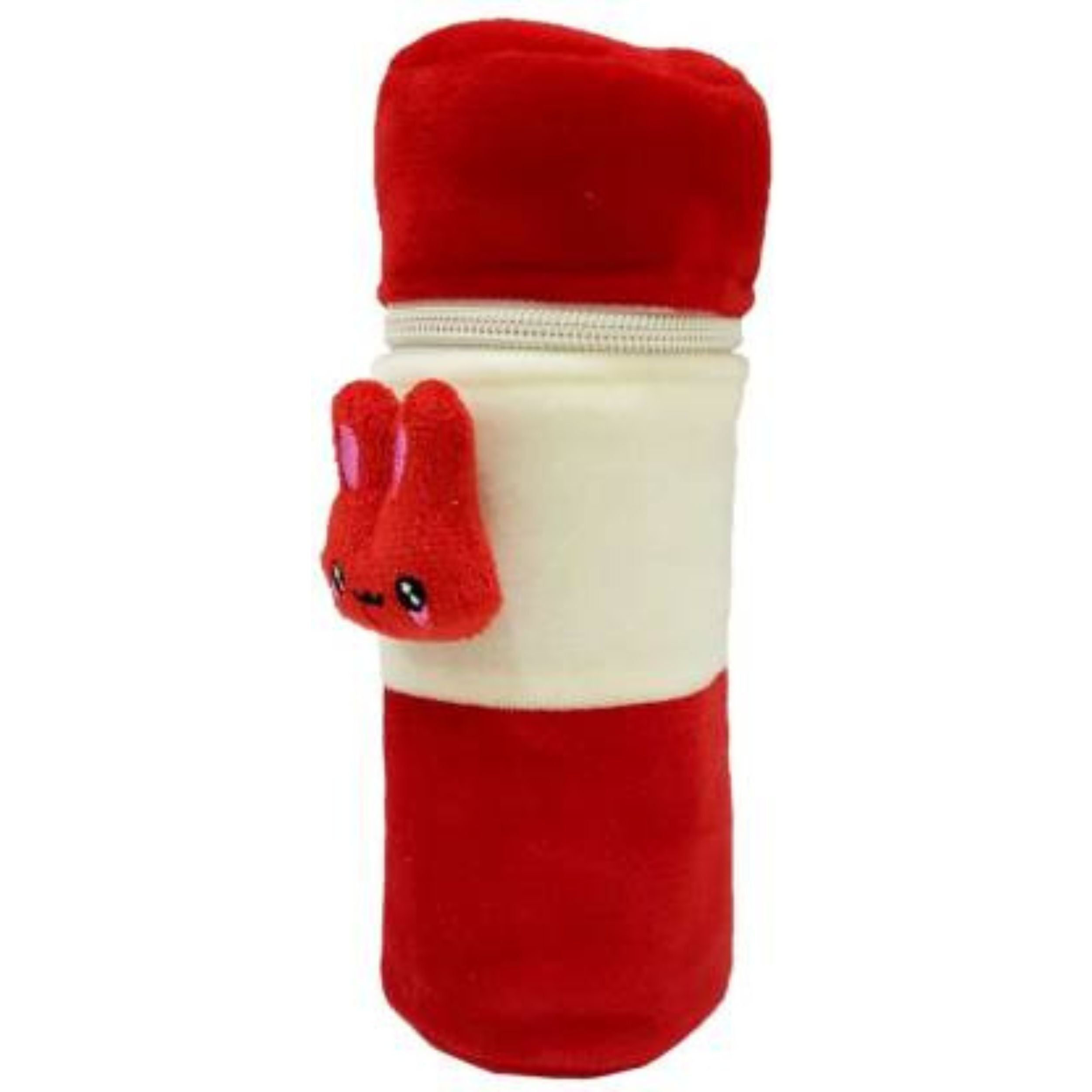 Kitty Feeding Bottle Cover with Animated Cartoon Design (Red)(125-250 ML)