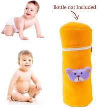 Plush Baby Zip Dark Orange Feeding Bottle Cover (125-250 ML)