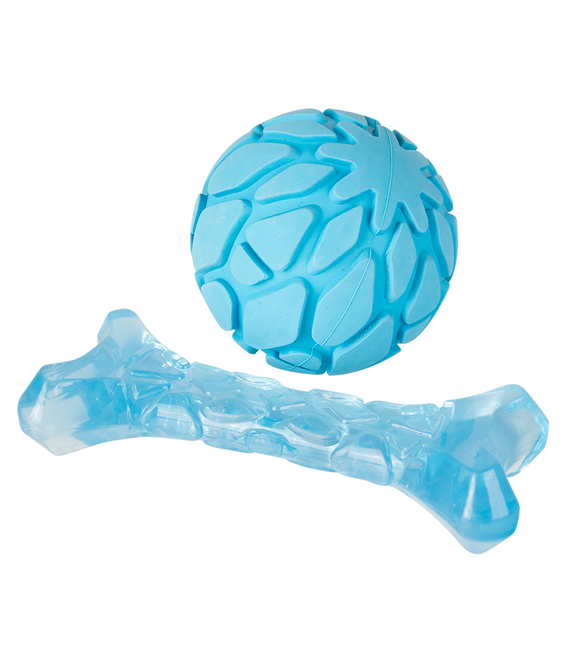 FOFOS Milk Bone & Ball Puppy Toy Blue