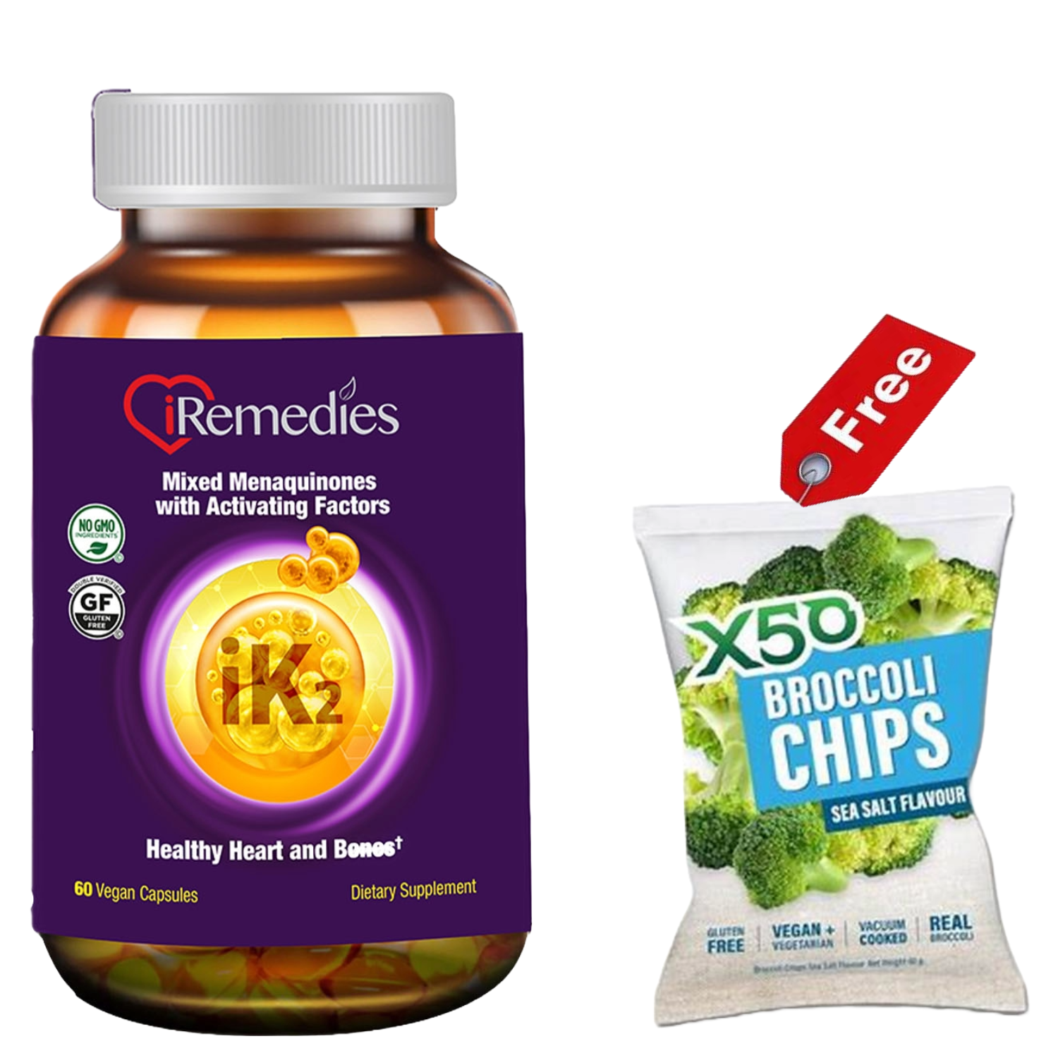 iK2 Vitamin 75 mcg 60 vegan capsules – Gluten free