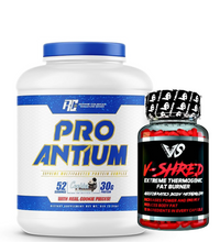 Ronnie Coleman Pro Antium Protein Powder and  V-Shape Supps V-Shred Fat Burner 90 Caps Bundle