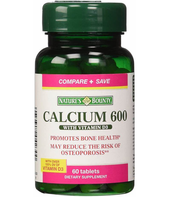 Nature's Bounty Calcium 600 With Vitamin D3 60 tablets