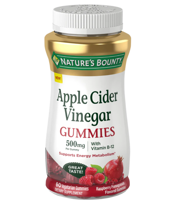 Apple Cider Vinegar Gummies  Share 500 mg Organic Apple Cider Vinegar, 60