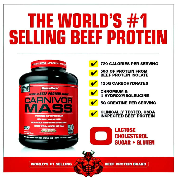 Carnivor Mass - 100% Beef Protein Mass Gainer