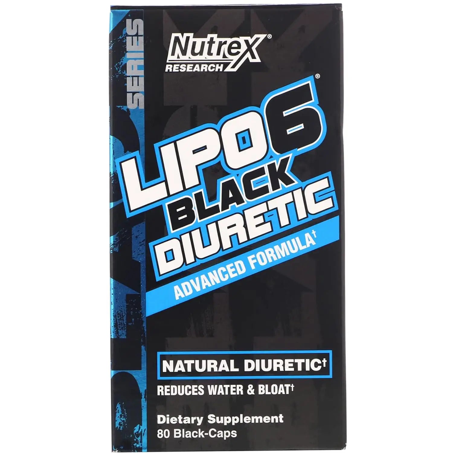 Nutrex Research Lipo-6 Diuretic | Advanced Natural Diuretic | Reduce Water Weight and Bloating | Uva-Ursi, Dandelion Root, Oxystelma Ecsculentum, Horsetail Extract | 80 Count