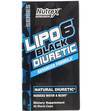 Nutrex Research Lipo-6 Diuretic | Advanced Natural Diuretic | Reduce Water Weight and Bloating | Uva-Ursi, Dandelion Root, Oxystelma Ecsculentum, Horsetail Extract | 80 Count