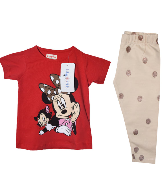 Disney Baby Girls Mickey Mouse T-Shirt and Pant set(Kids)