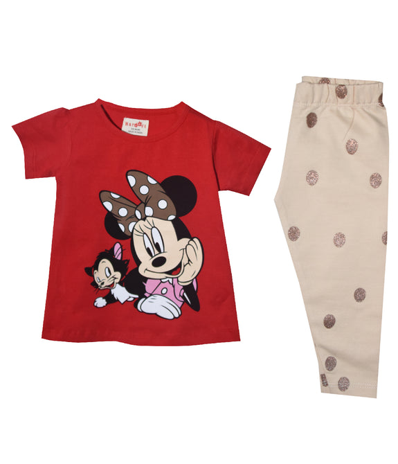 Disney Baby Girls Mickey Mouse T-Shirt and Pant set(Kids)