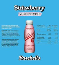 Barebells Protein Milkshake Delicious Creamy Flavour STRAWBERRY 8x330ml Bottles