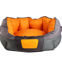 GiGwi  Place  Soft  Bed  Orange  &  Grey  L