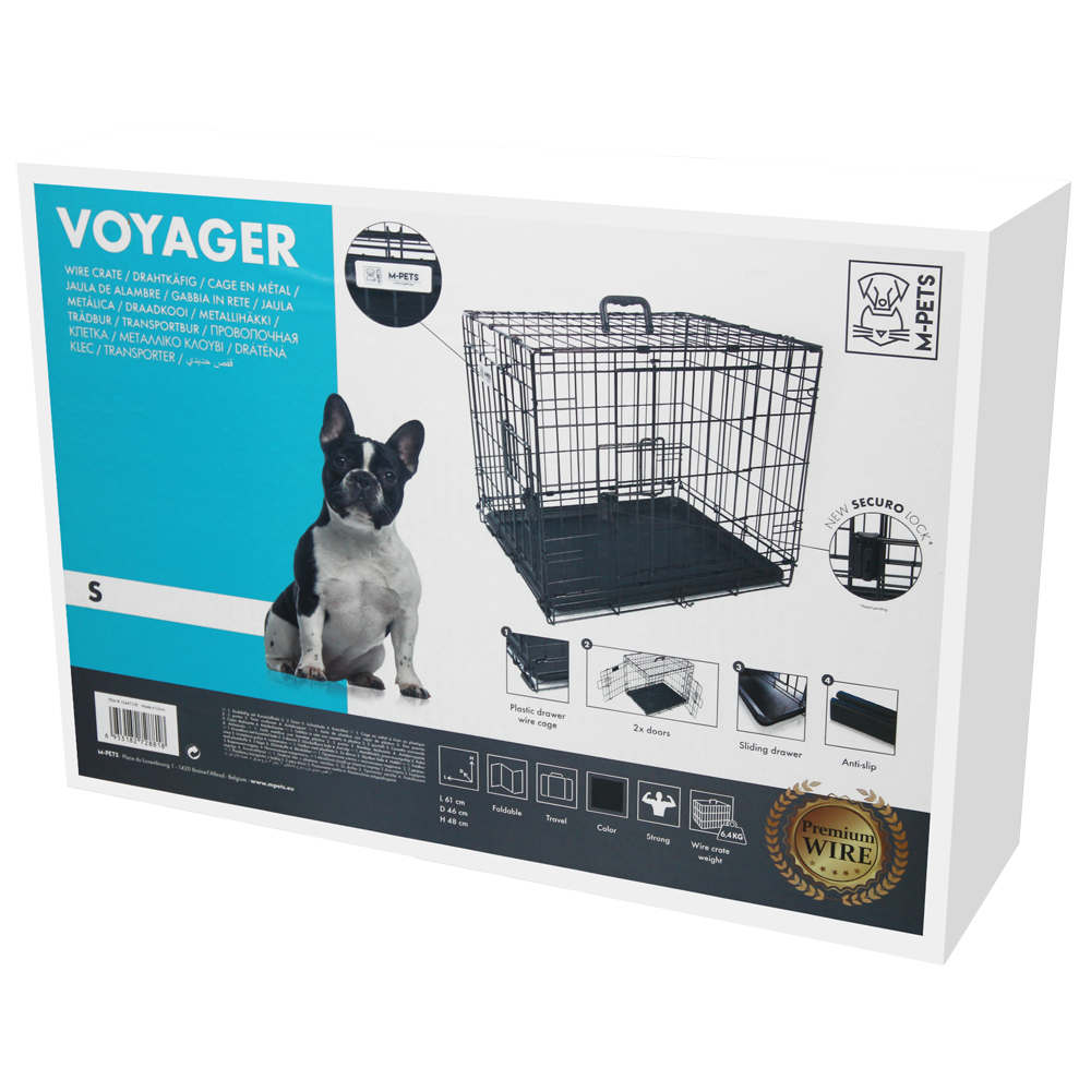 M-PETS Voyager Wire Crate S (L61 x W46 x H48cm)