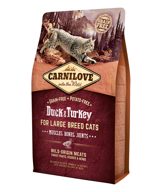 Carnilove Duck & Turkey for Large Breed Adult Cats 2kg
