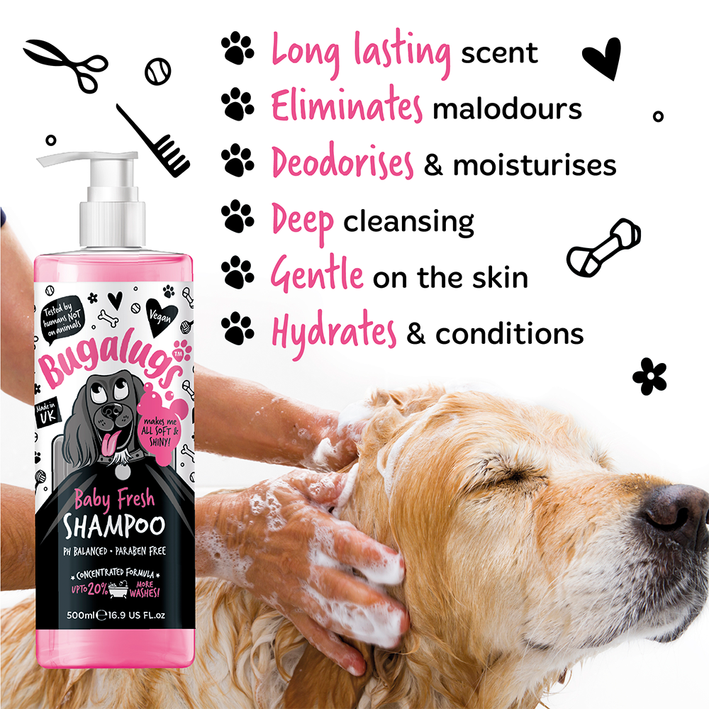 Bugalugs Baby Fresh Dog Shampoo 500ml (16.9 Fl Oz)