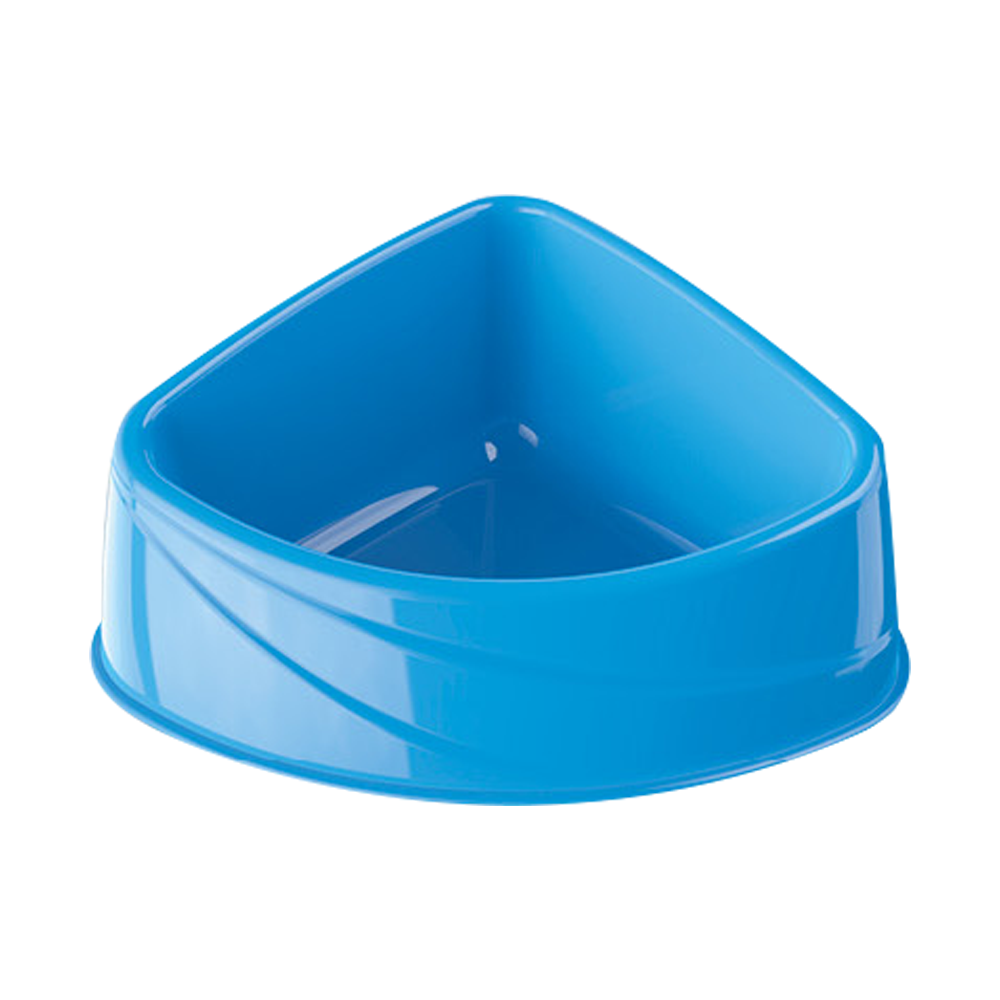 Georplast Corner Plastic Pet Bowl L Blue