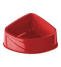 Georplast Corner Plastic Pet Bowl L Red