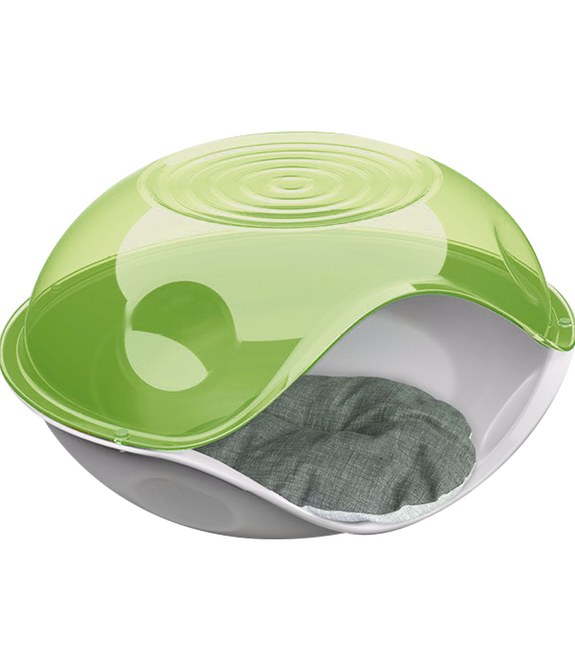 Georplast Duck Transparent Covered Pet Bed Green