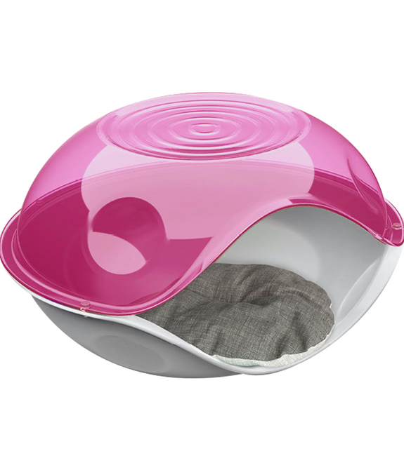 Georplast Duck Transparent Covered Pet Bed Pink