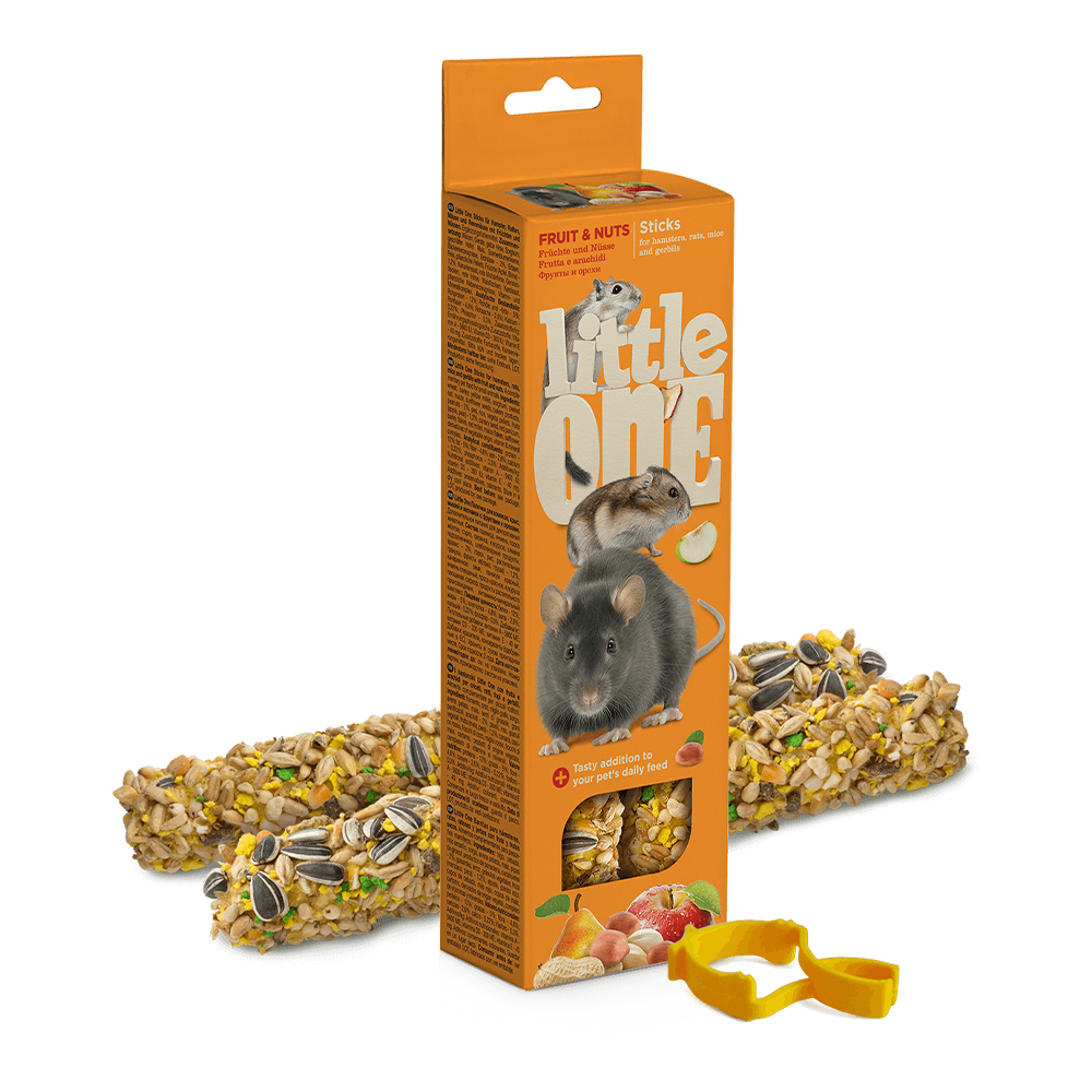 Little  One  Sticks  for  hamsters,  rats,  mice  and  gerbils  with  fruit  and  nuts  2x60g