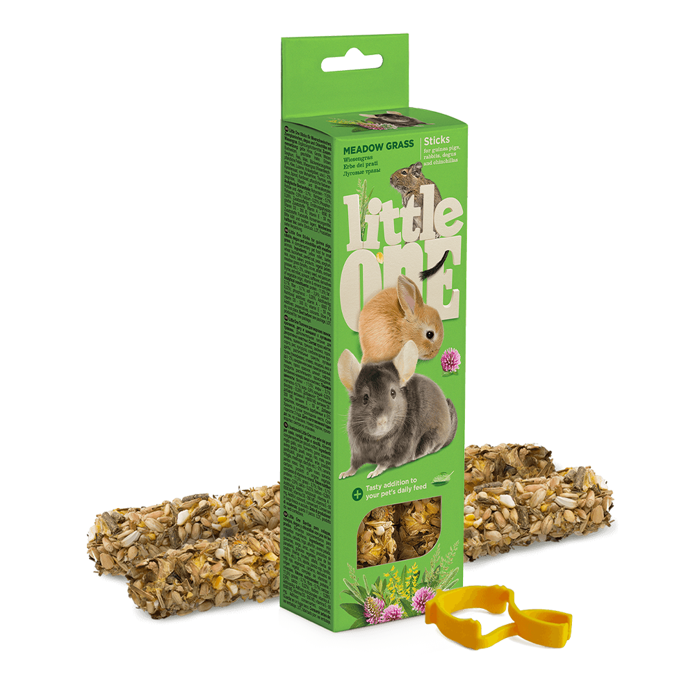 Little  One  Sticks  for  guinea  pigs,  rabbits,  degus  and  chinchillas  with  meadow  grass  2x55g