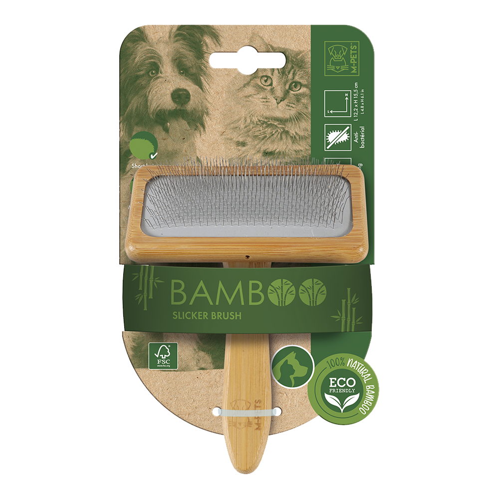 M-PETS Bamboo Slicker Brush L