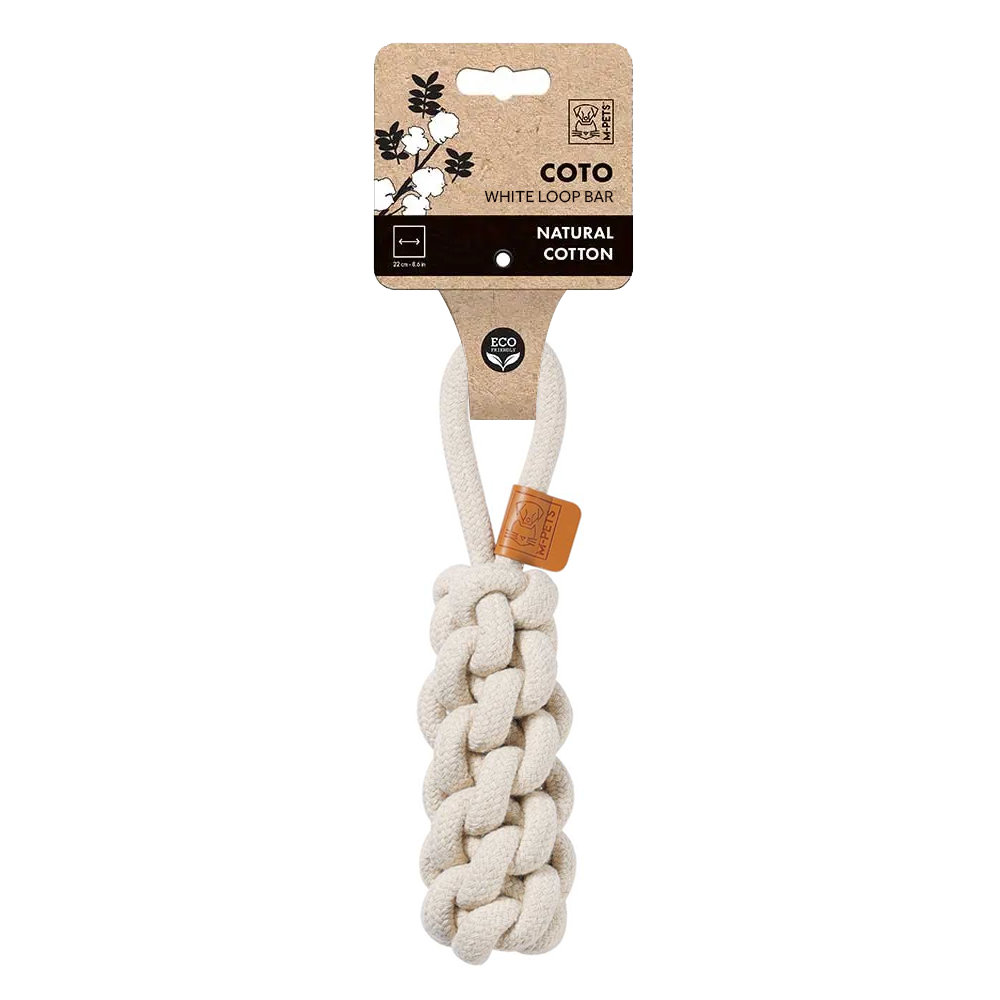 M-PETS Coto White Loop Bar S Eco Friendly Dog Toy