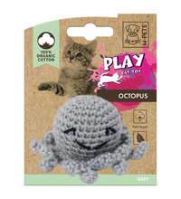 M-PETS Octopus Organic Cotton Cat Toy Grey