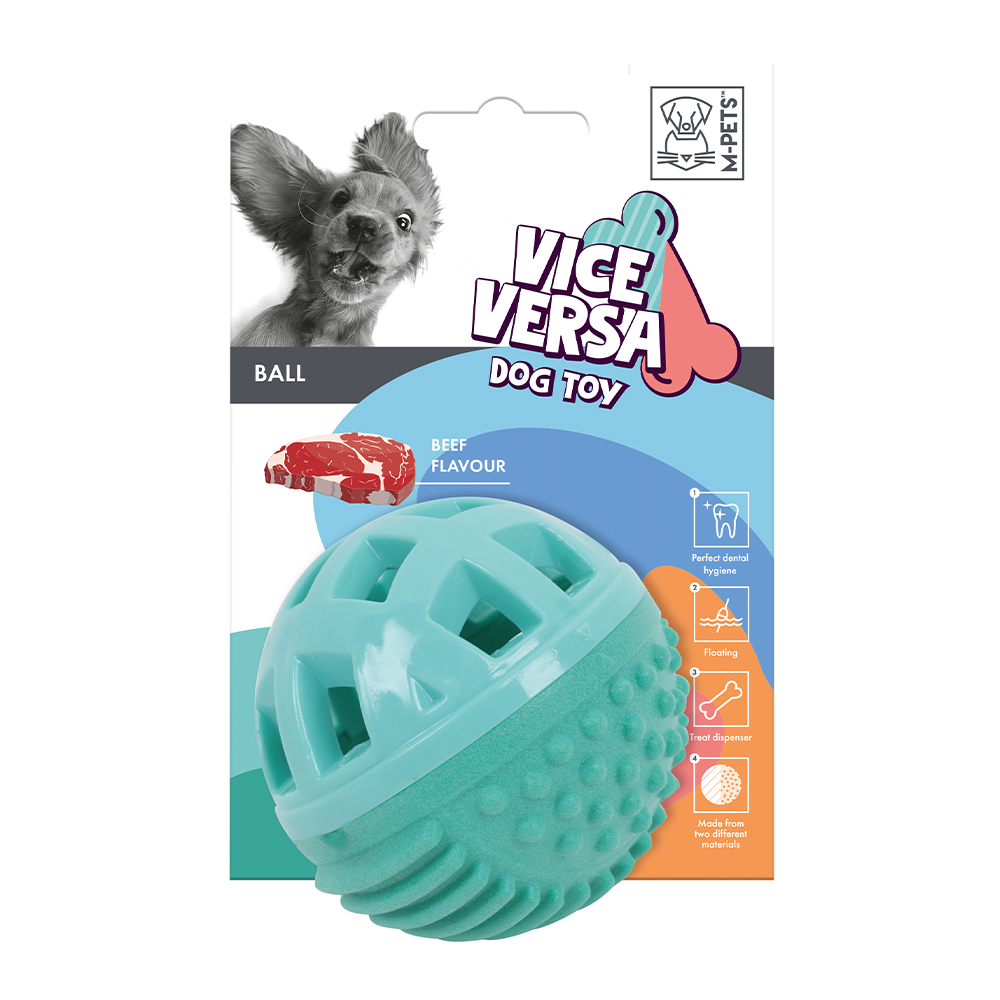 M-PETS Vice Versa Ball S Beef Flavor Dog Toy