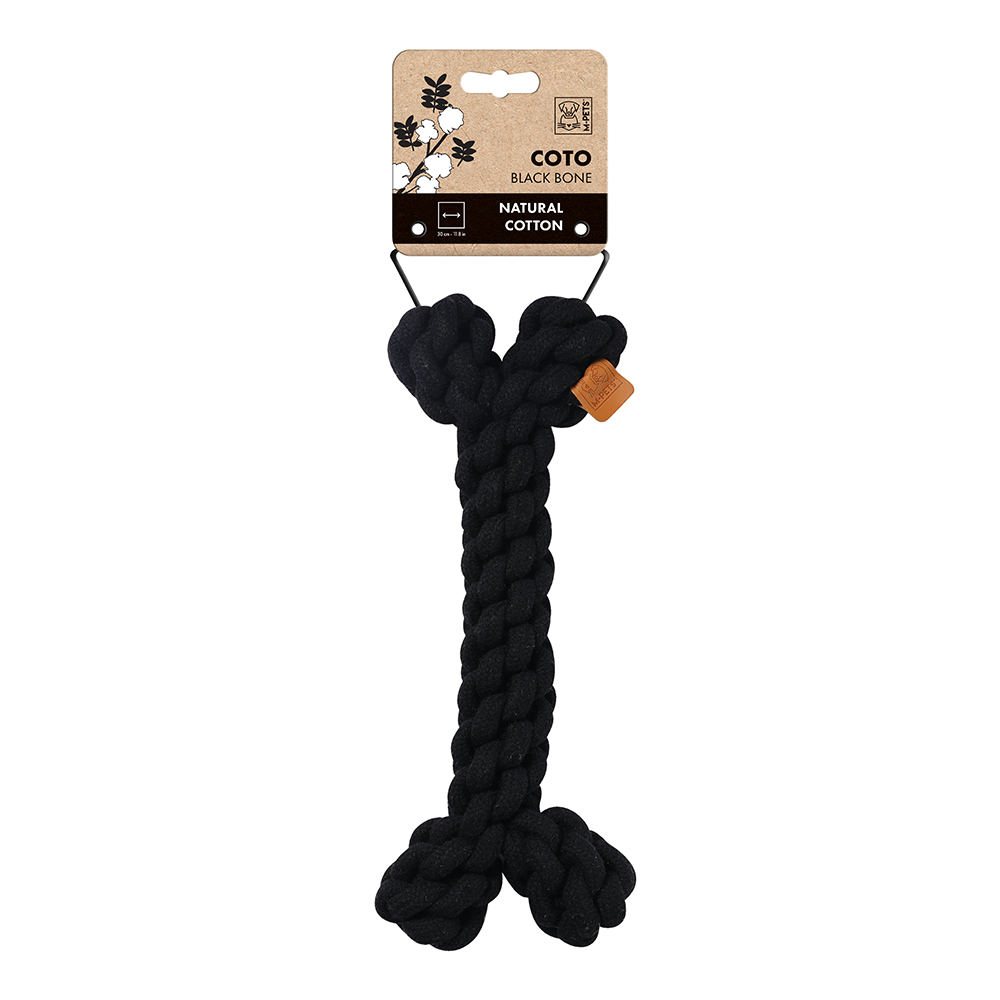 M-PETS Coto Black Bone L Eco Friendly Dog Toy