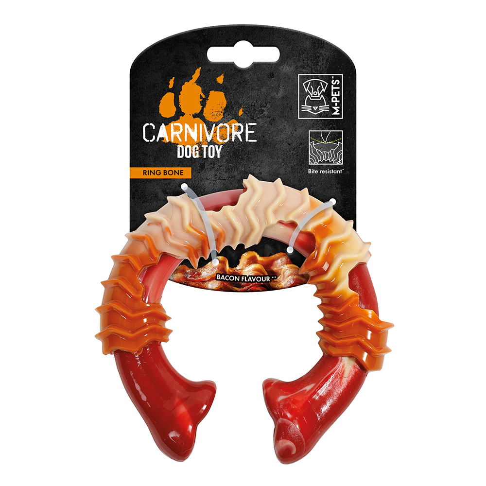 M-PETS Carnivore Ring Bone L Dog Toy
