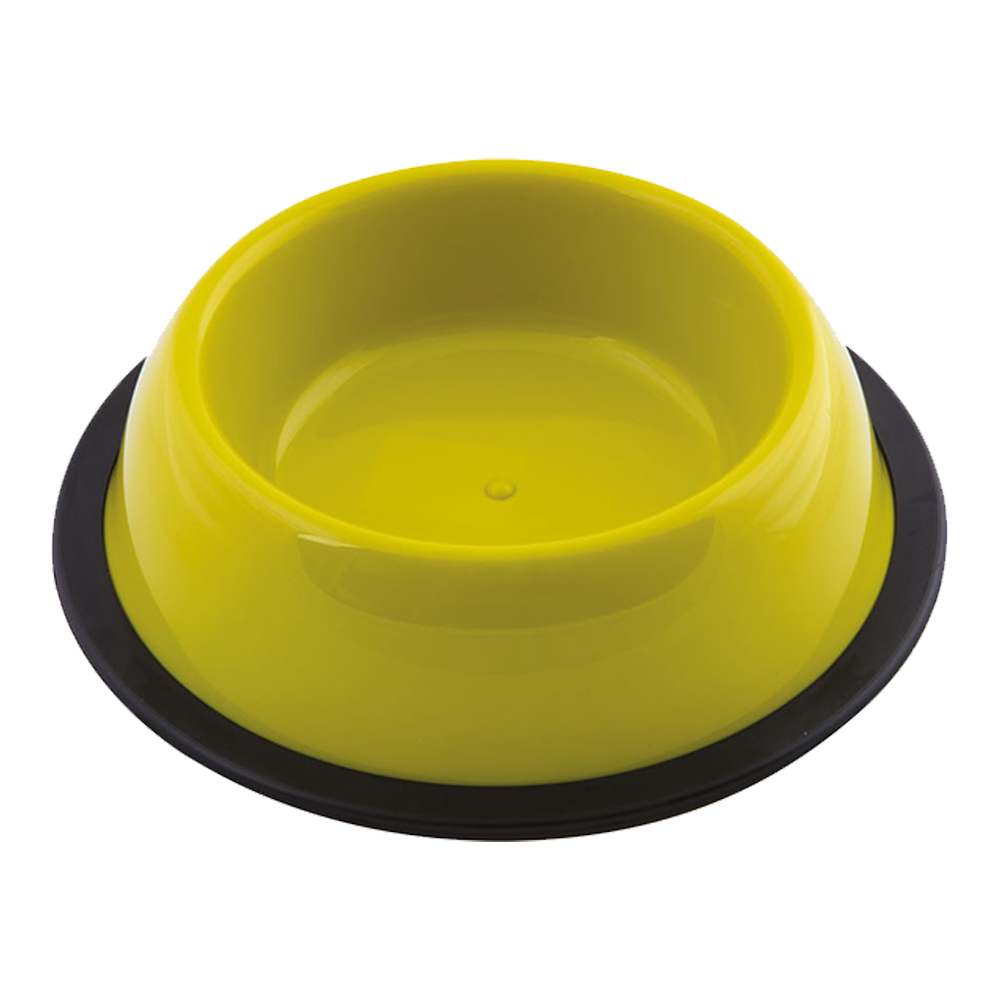 Georplast Silver Antislip Plastic Pet Bowl S Lime Green