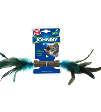 GiGwi  Catnip  Johnny  Stick  with  double  side  natural  feather  Blue