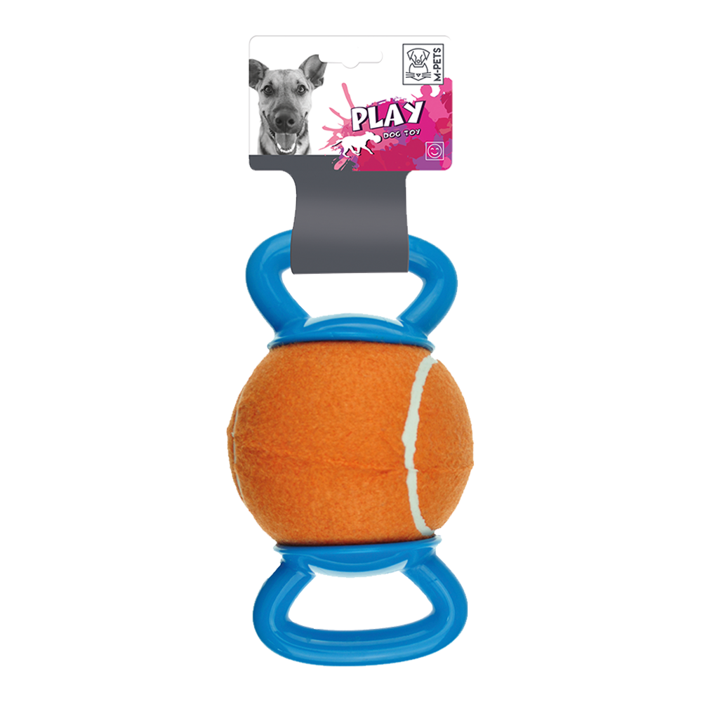 M-PETS Handly Ball Orange & Blue Dog Toy