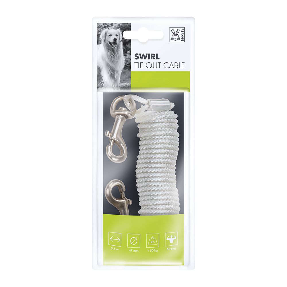 M-PETS Swirl Tie Out Cable 3.6m