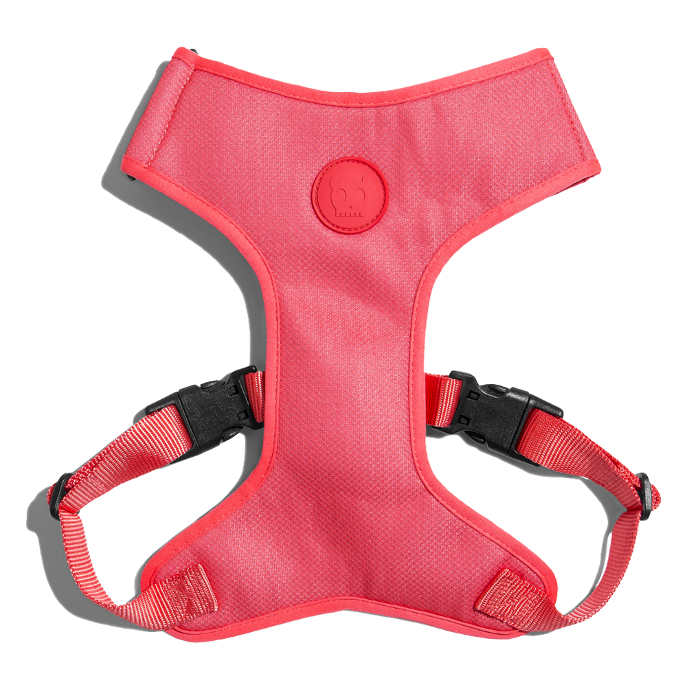 Zee.Dog Neon Coral Adjustable Air Mesh Harness Extra Small
