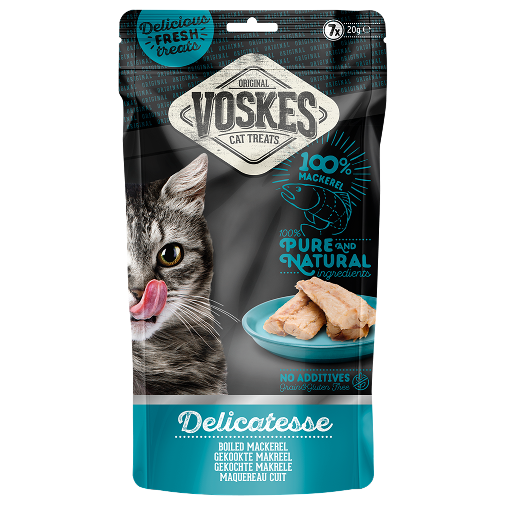 Voskes Delicatesse Boiled Mackerel for Cats (7x20g) 140g